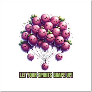 Bunch of Grapes Balloons Artwork Posters and Art